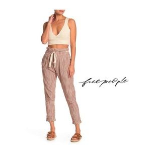 NWT Free People Light at Sunrise Crop Striped Pants